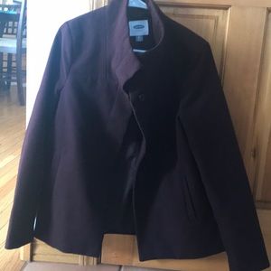 Funnel neck pea coat